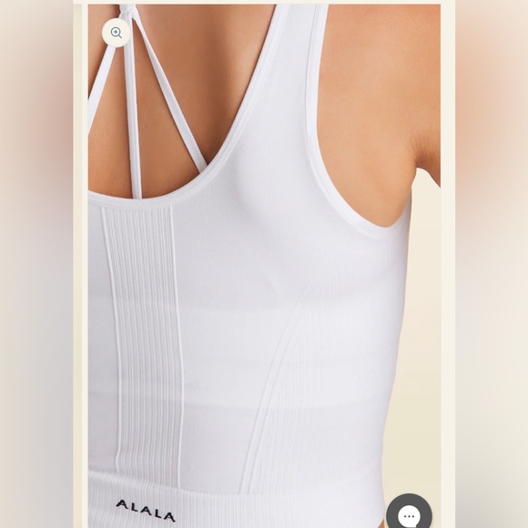 NWT ALALA Seamless Crop Tank White M carbon38 $70 - Picture 7 of 8
